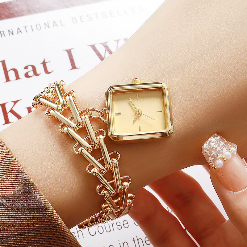 Watch Triangle Luxury - Women Quartz Watch Light Luxury Wheat