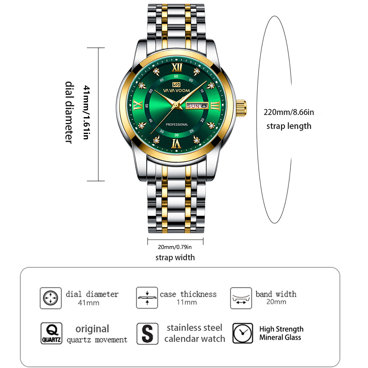 Luxury Rhinestone Gold Ring St - Luxury Watch With Green Dial review and price