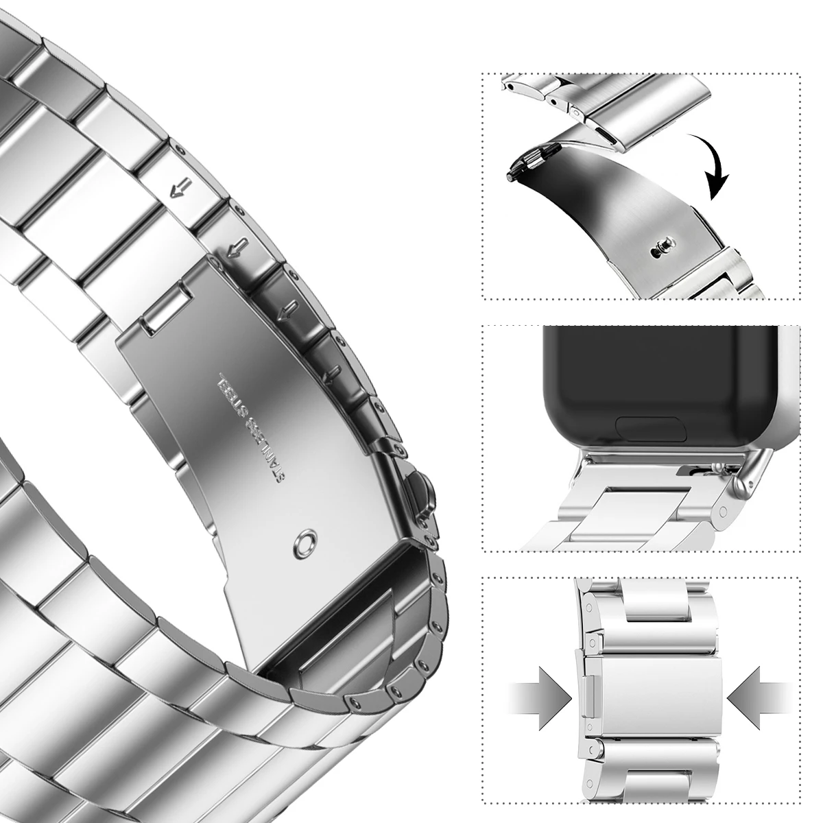 Stainless Steel Strap For Sams - Luxury Watch Galaxy review and price
