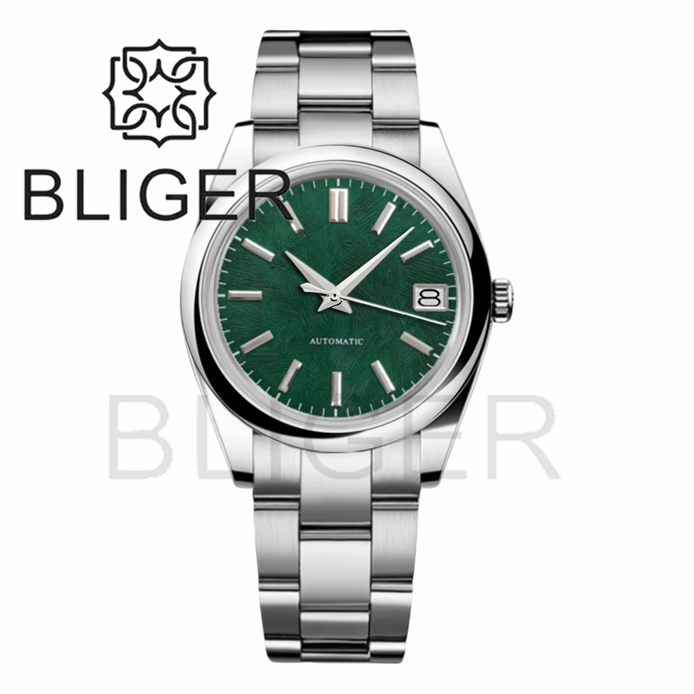 BLIGER 36mm39mm Custom logo Gr - Luxury Watch With Green Dial review and price