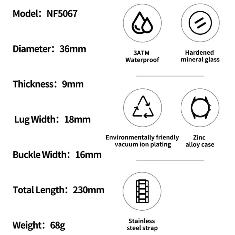 NAVIFORCE Ladies 3ATM Waterpro - Luxury Watch Black review and price