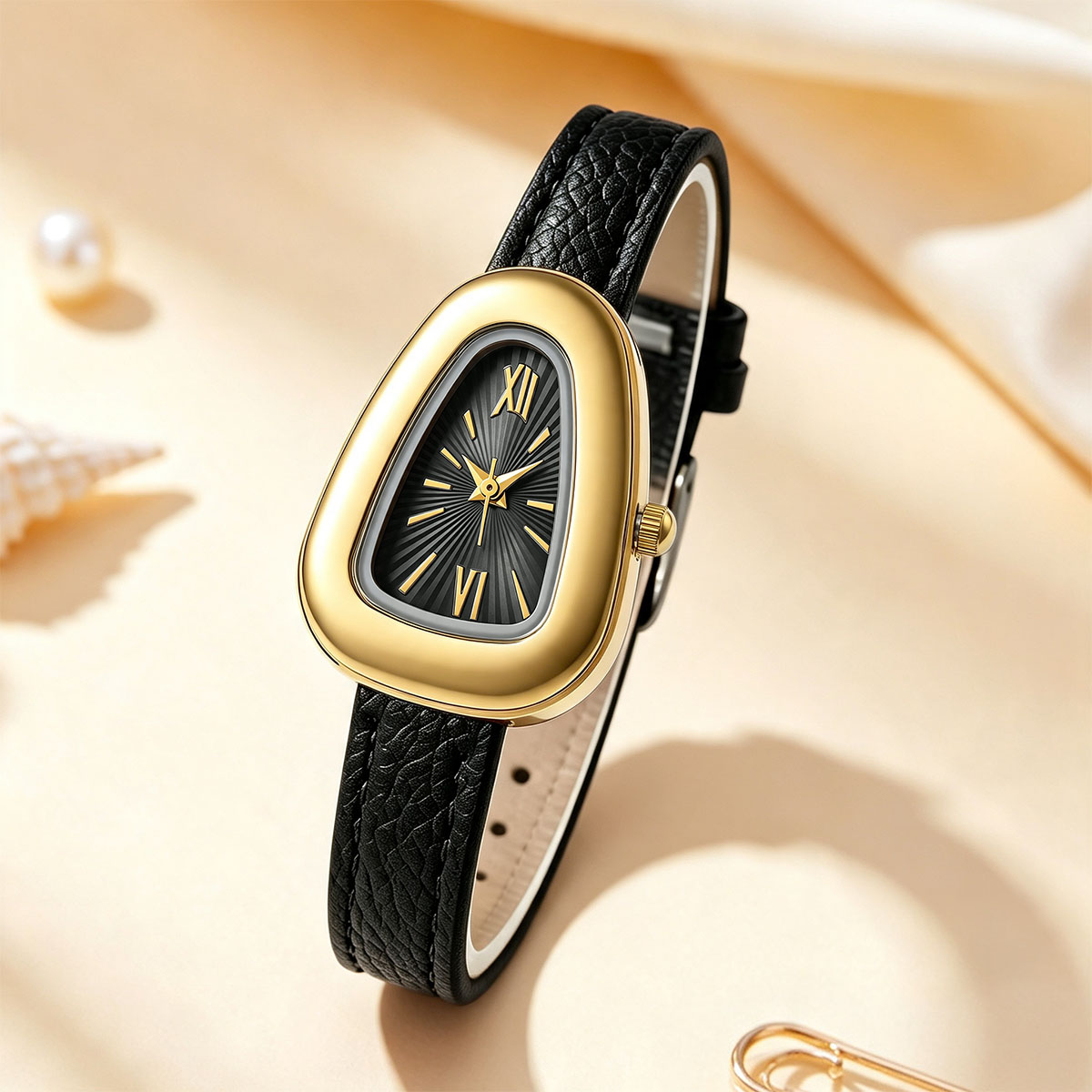 Irregular Oval Quartz Watches  - Watch Triangle Luxury review and price