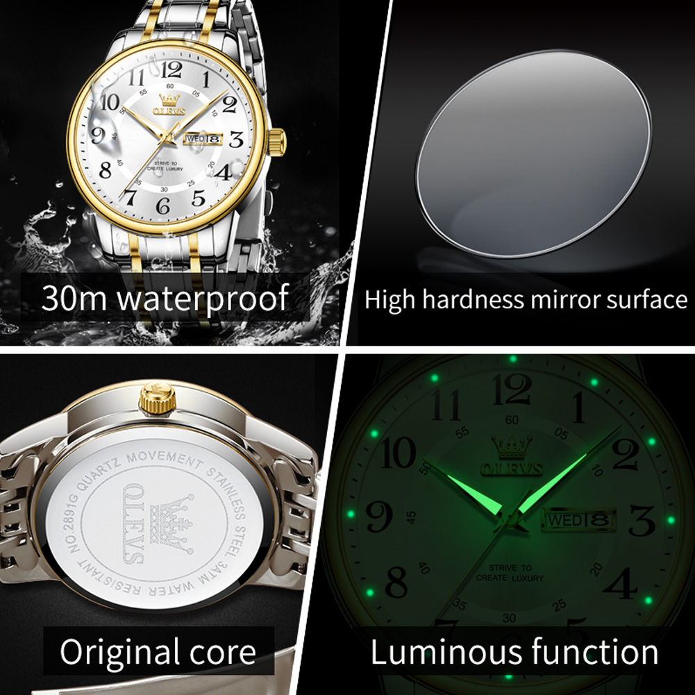 OLEVS Casual fashion men's wat - Luxury Watch Arabic review and price