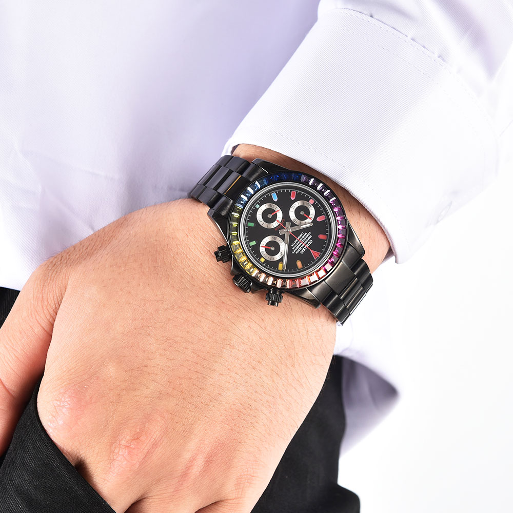 Luxurious 39mm Black Men's Wat - Luxury Watch Black review and price
