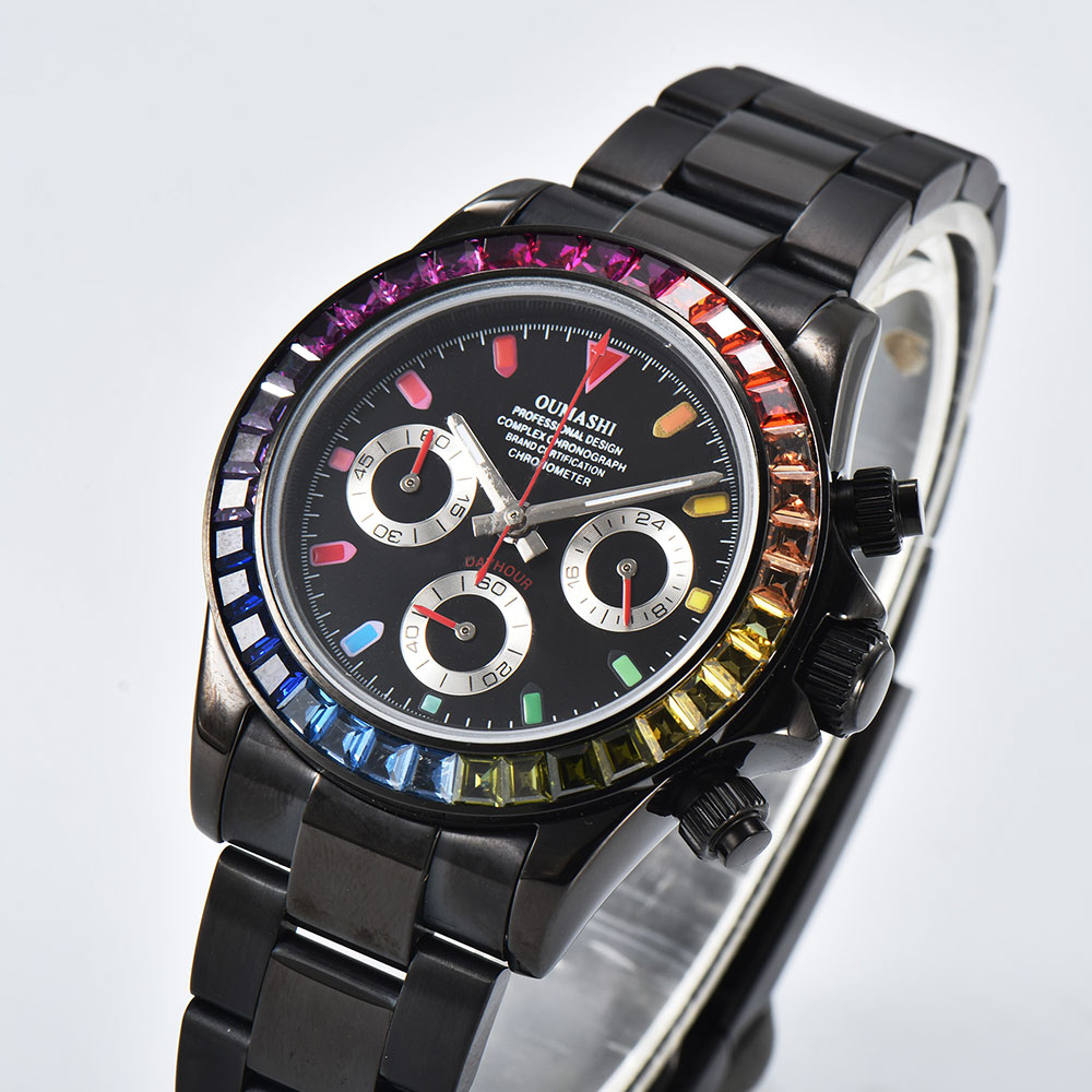 Luxurious 39mm Black Men's Wat - Luxury Watch Black review and price