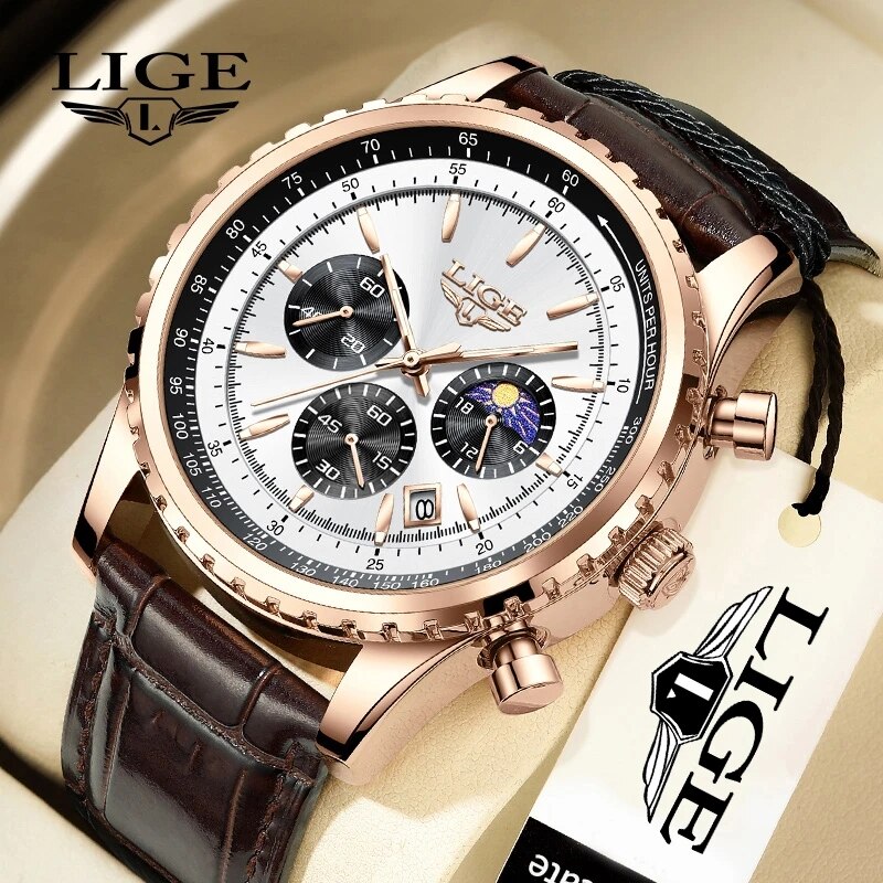 LIGE New Mens Watches Top Bran - Luxury Watch Low Price review and price