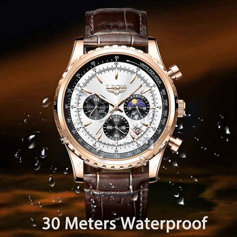 LIGE New Mens Watches Top Bran - Luxury Watch Low Price review and price
