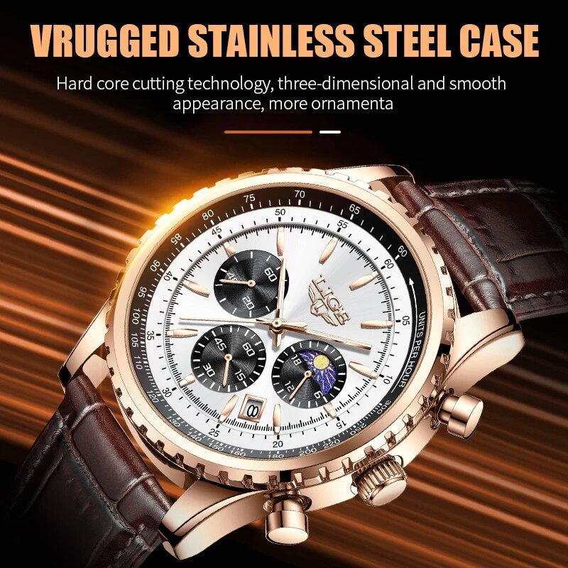 LIGE New Mens Watches Top Bran - Luxury Watch Low Price review and price