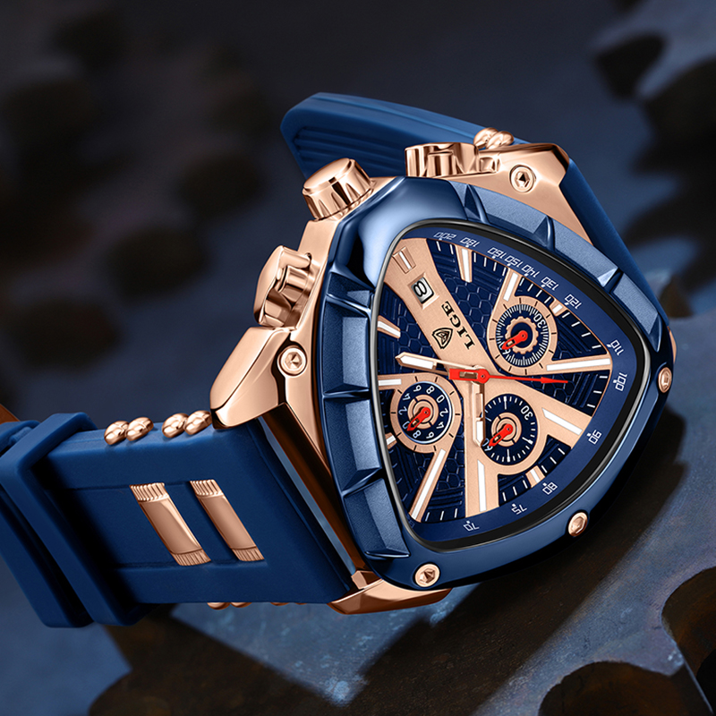 LIGE Luxury Fashion Quartz Man - Watch Triangle Luxury review and price