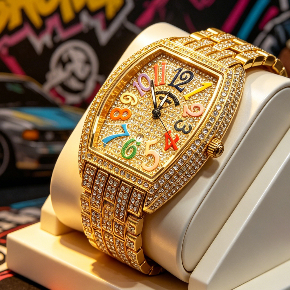 Tonneau NO Logo Full Diamond H - Luxury Watch Brands Logo review and price