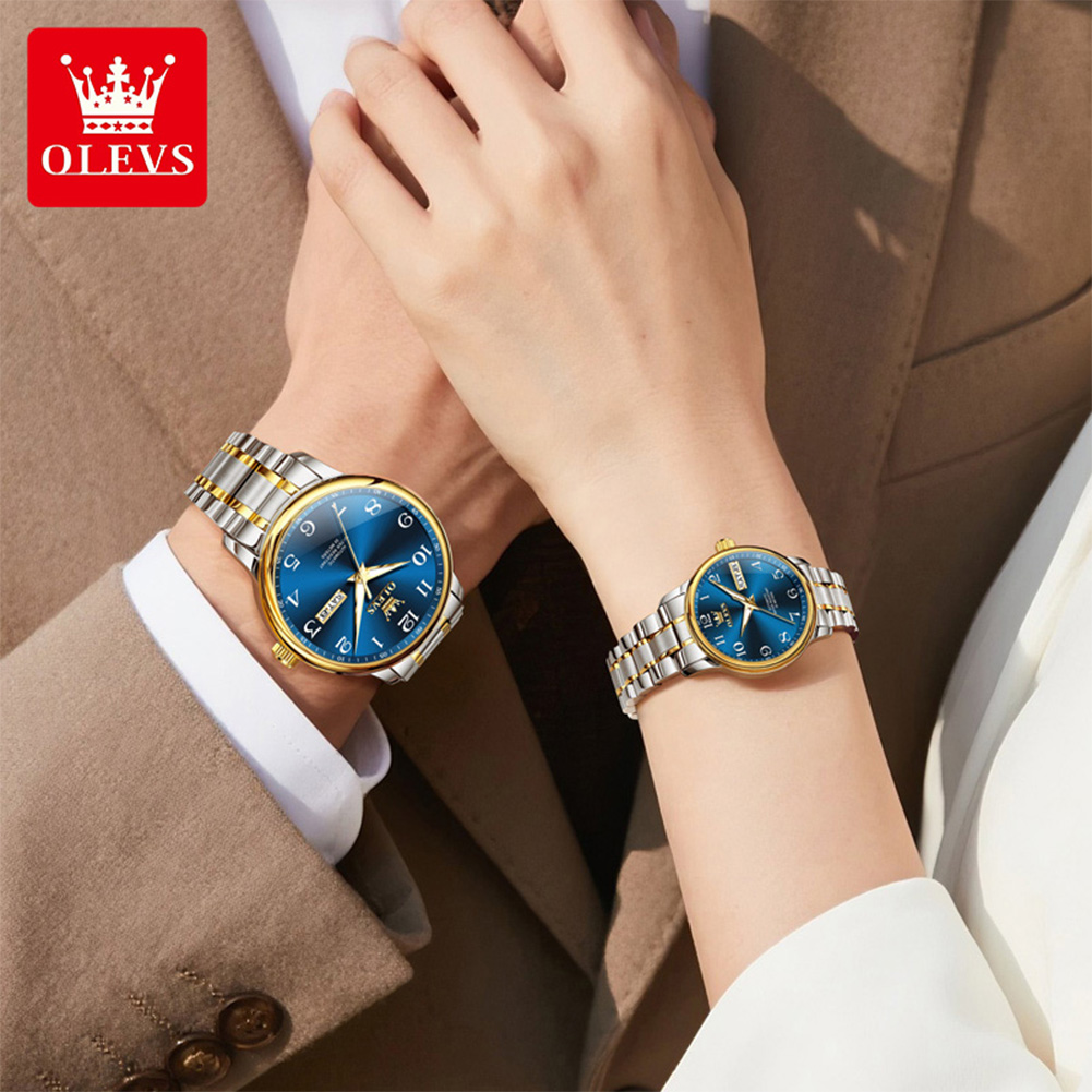 OLEVS Original Couple Watch 2  - Luxury Watch Arabic review and price