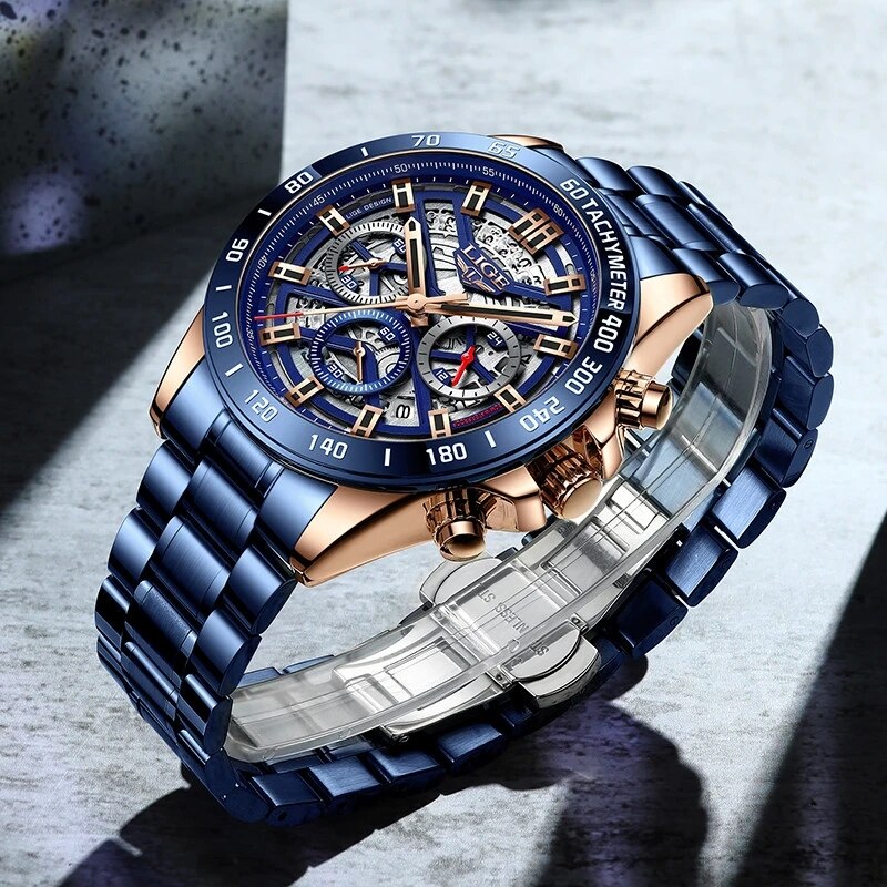 LIGE 2024 New Men Watch Top Br - Luxury Watch Low Price review and price