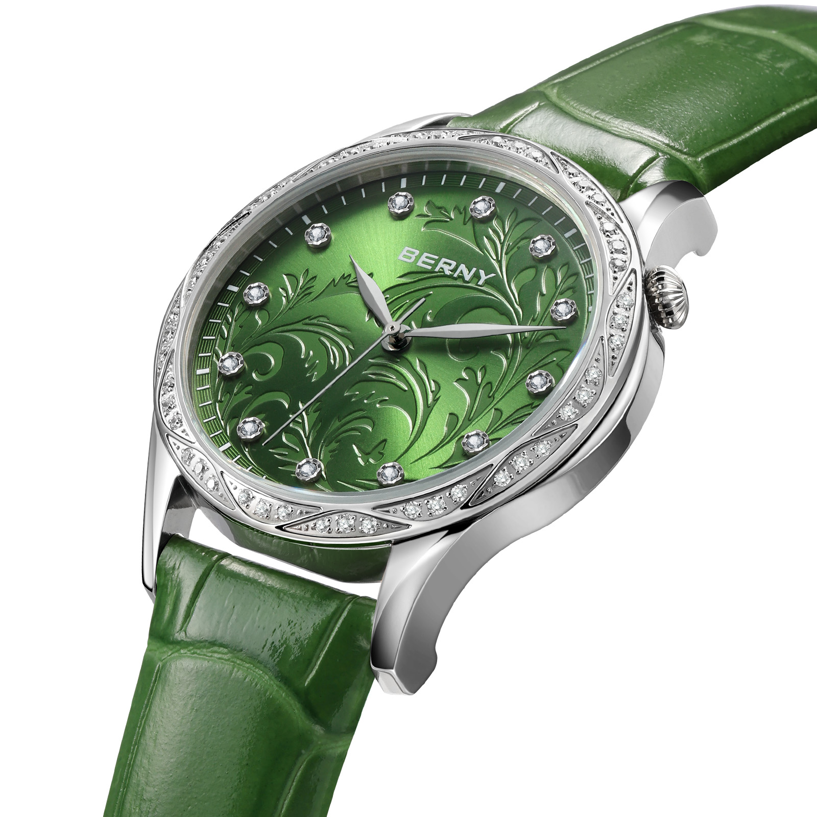 BERNY Women‘s Quartz Watch Gre - Luxury Watch With Green Dial review and price