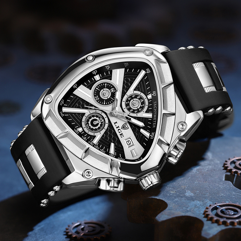 LIGE Fashion Men's Watch Luxur - Watch Triangle Luxury review and price