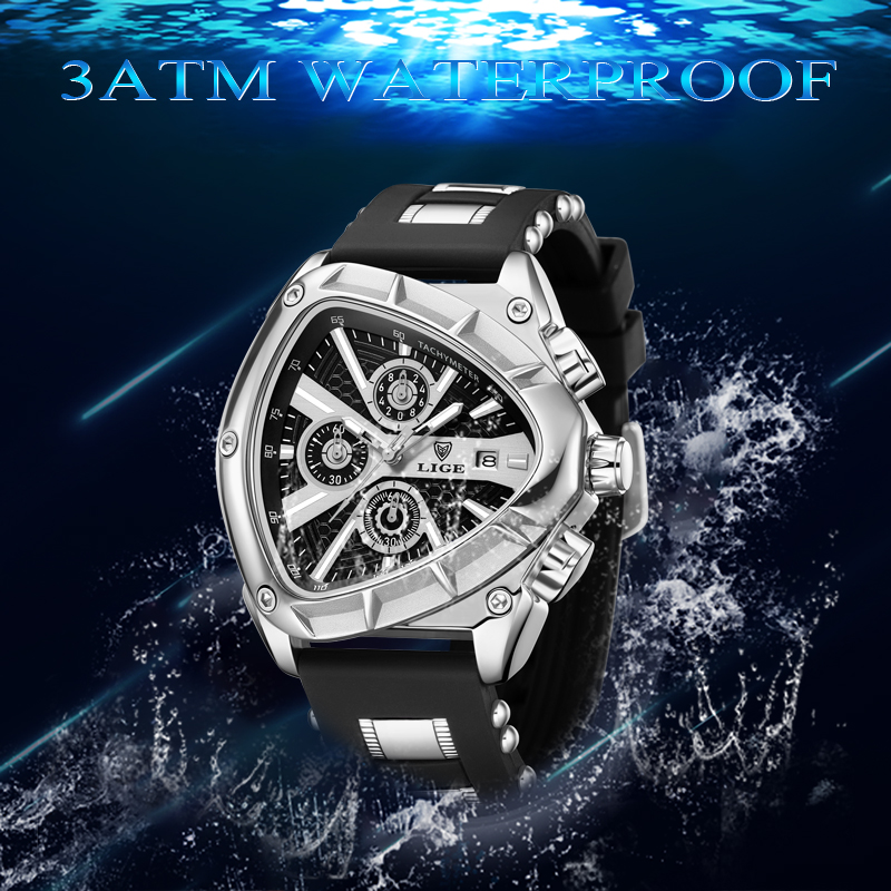 LIGE Fashion Men's Watch Luxur - Watch Triangle Luxury review and price