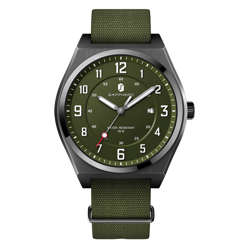 SAPPHERO Men's Sports Quartz W - Luxury Watch With Green Dial review and price