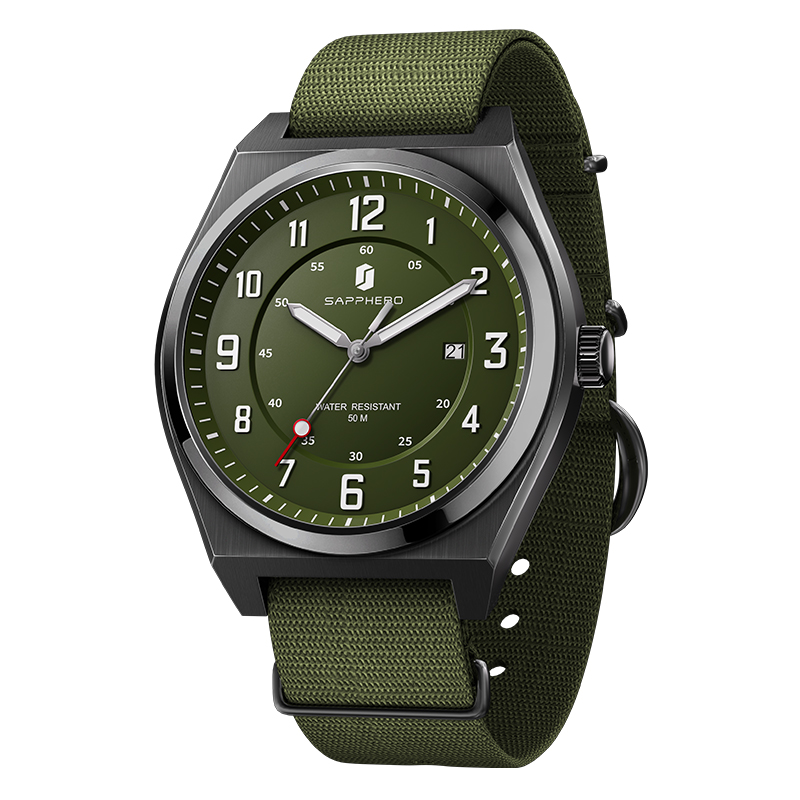 SAPPHERO Men's Sports Quartz W - Luxury Watch With Green Dial review and price
