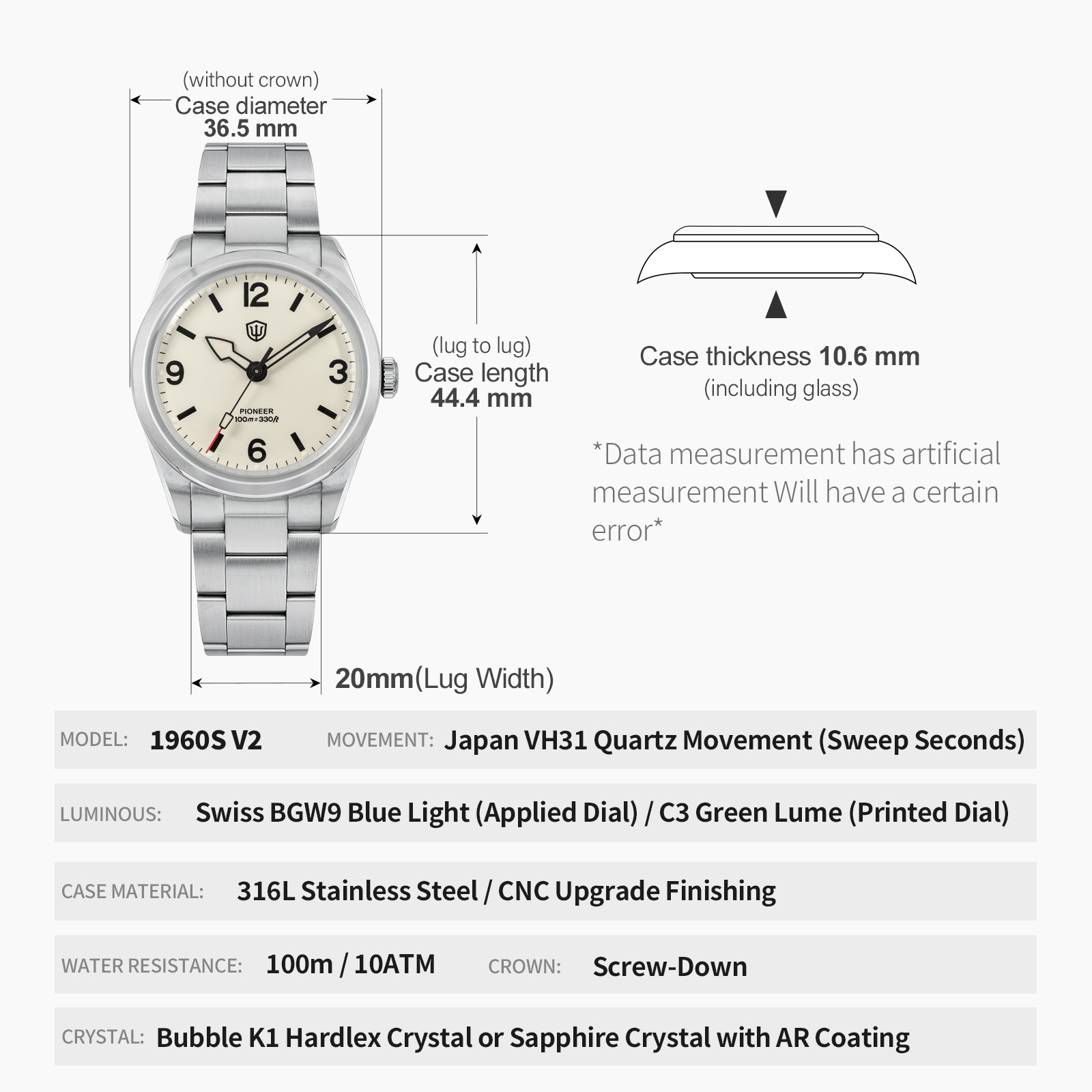Watchdives WD1960S V2 Vintage  - Luxury Watch With Green Dial review and price