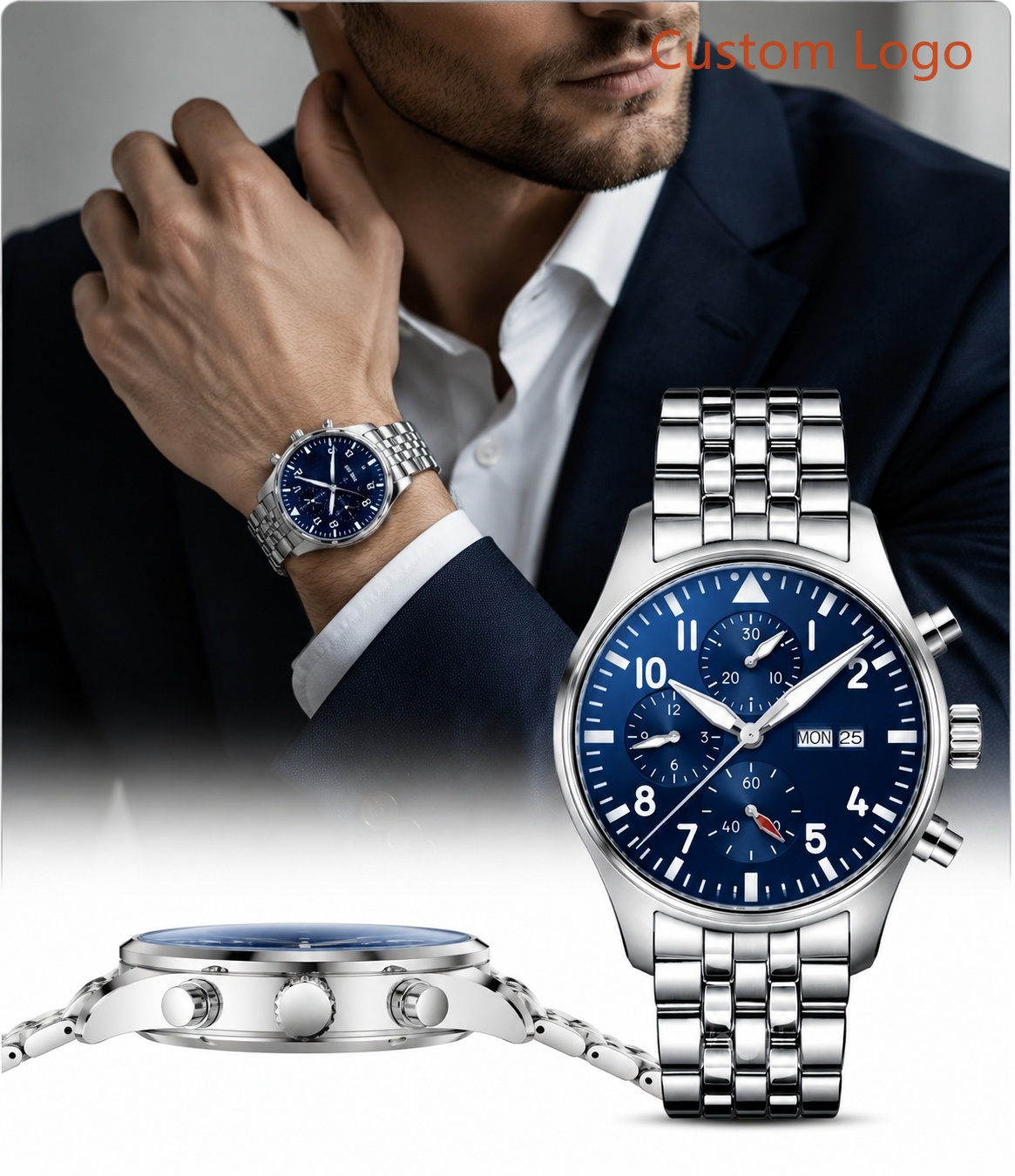 43mm Classic Military Pilot Me - Watch Triangle Luxury review and price